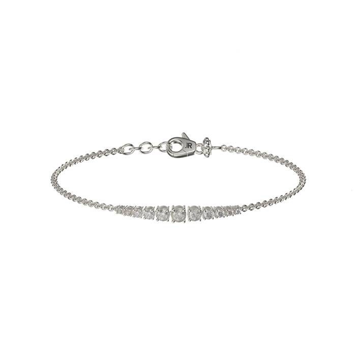 Bracciale Donna John Richmond Evolution Titanio Silver IP Brillanti Bianchi JRETB20WW