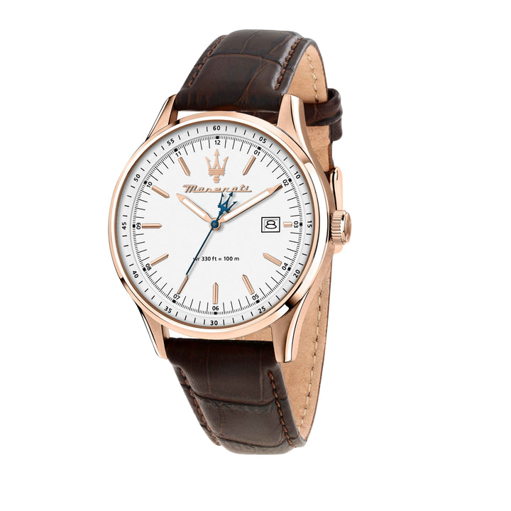 Orologio Uomo Maserati Acciaio Pelle Marrone Quarzo Data R8851124002