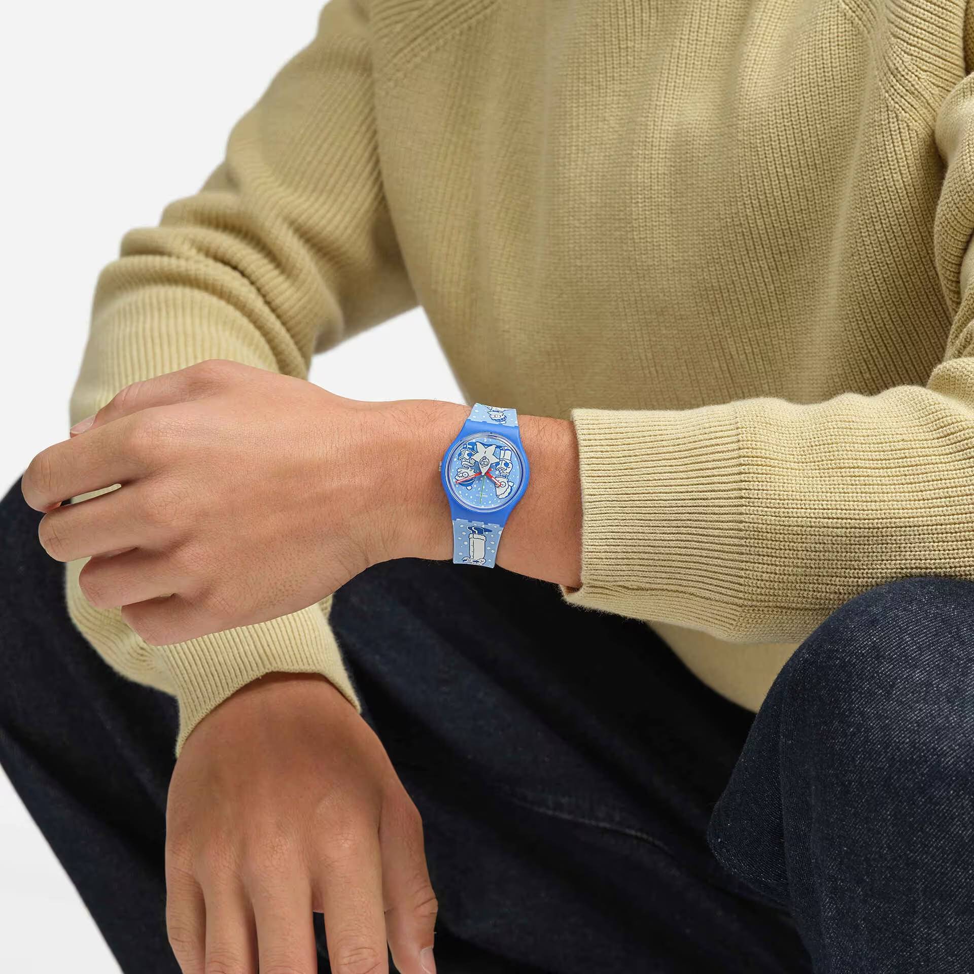 Orologio Bambino Swatch The Simpson Natale Quarzo Solo Tempo SO28Z126