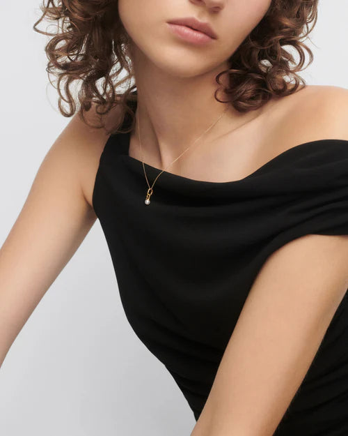 Ciondolo Donna PDPaola Argento 925 Dorato Perla PE01-080-U