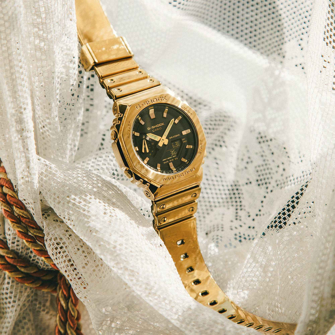 Orologio Uomo Casio G-SHOCK Resina Flex Dorata Oro GM-2100YMG-9AER