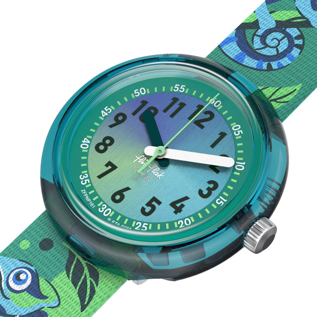 Orologio Bambino Swatch Flik Flak CAMO FRIENDS Verde ZFPNP161