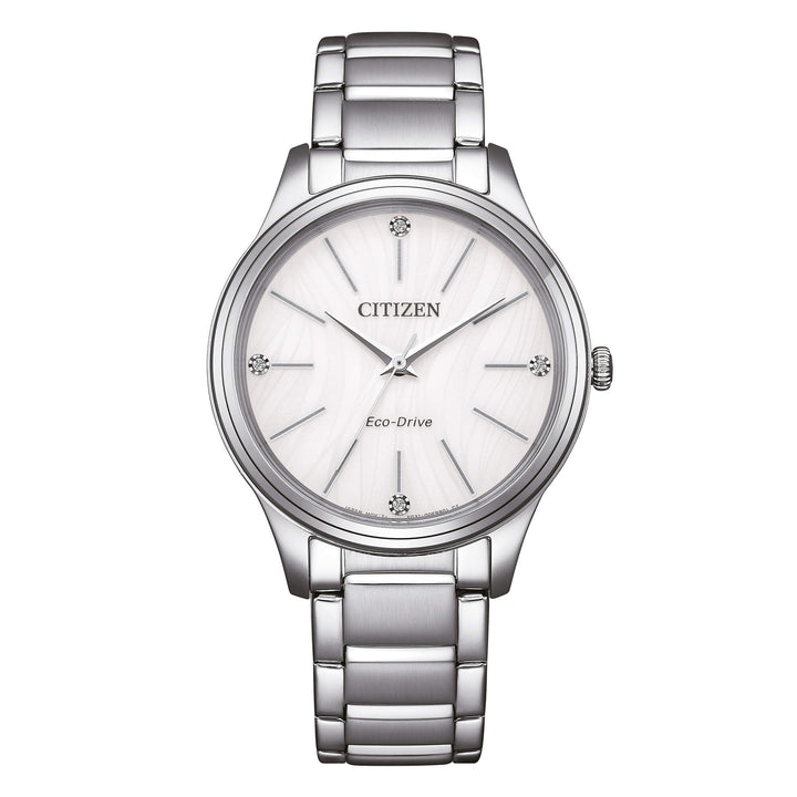 Orologio Donna Citizen Eco-Drive Bianco Carica Solare Acciaio EM1220-58A
