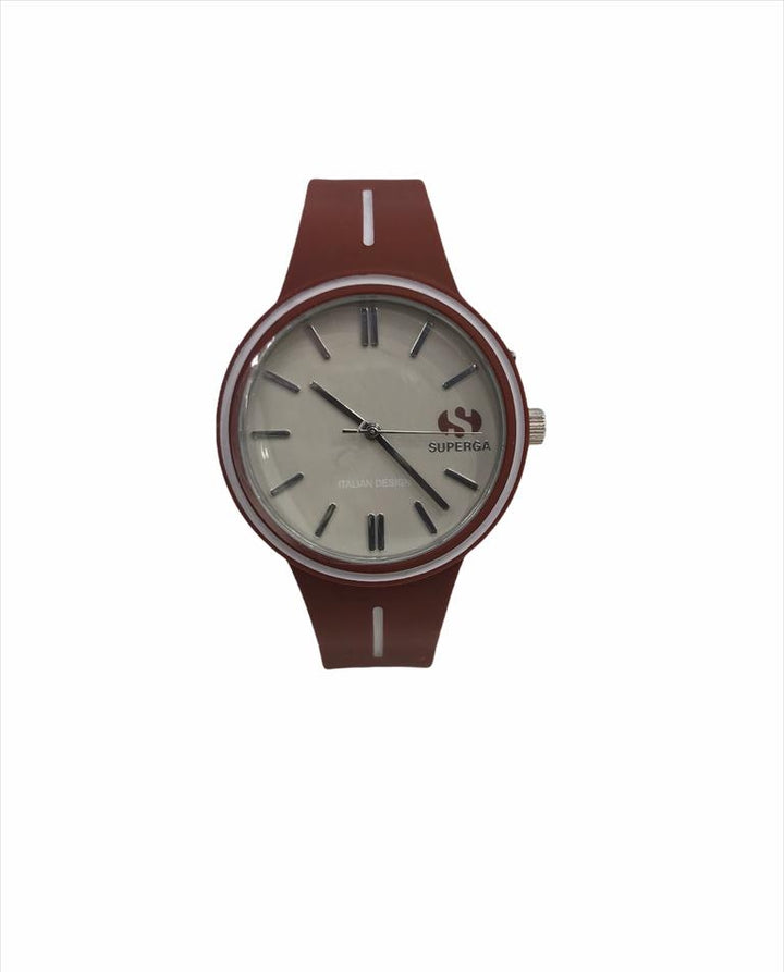 Orologio Uomo Superga Quarzo Solo Tempo Silicone Marrone