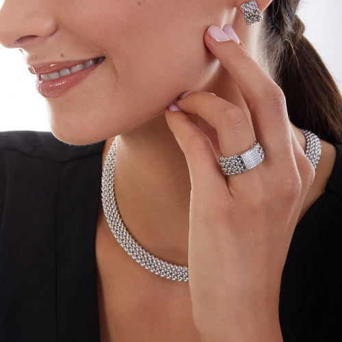 Anello Donna Unoaerre Argento Bianco Con Zirconi Misura 14 711ECA0111000