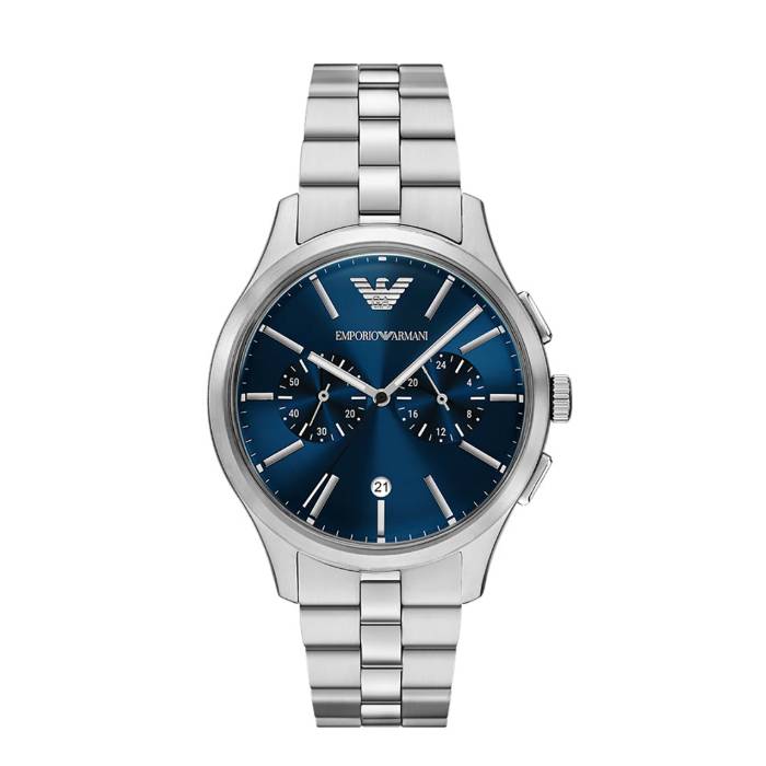 Orologio Uomo Emporio Armani Acciaio Cronografo Quarzo Data Blu AR11728