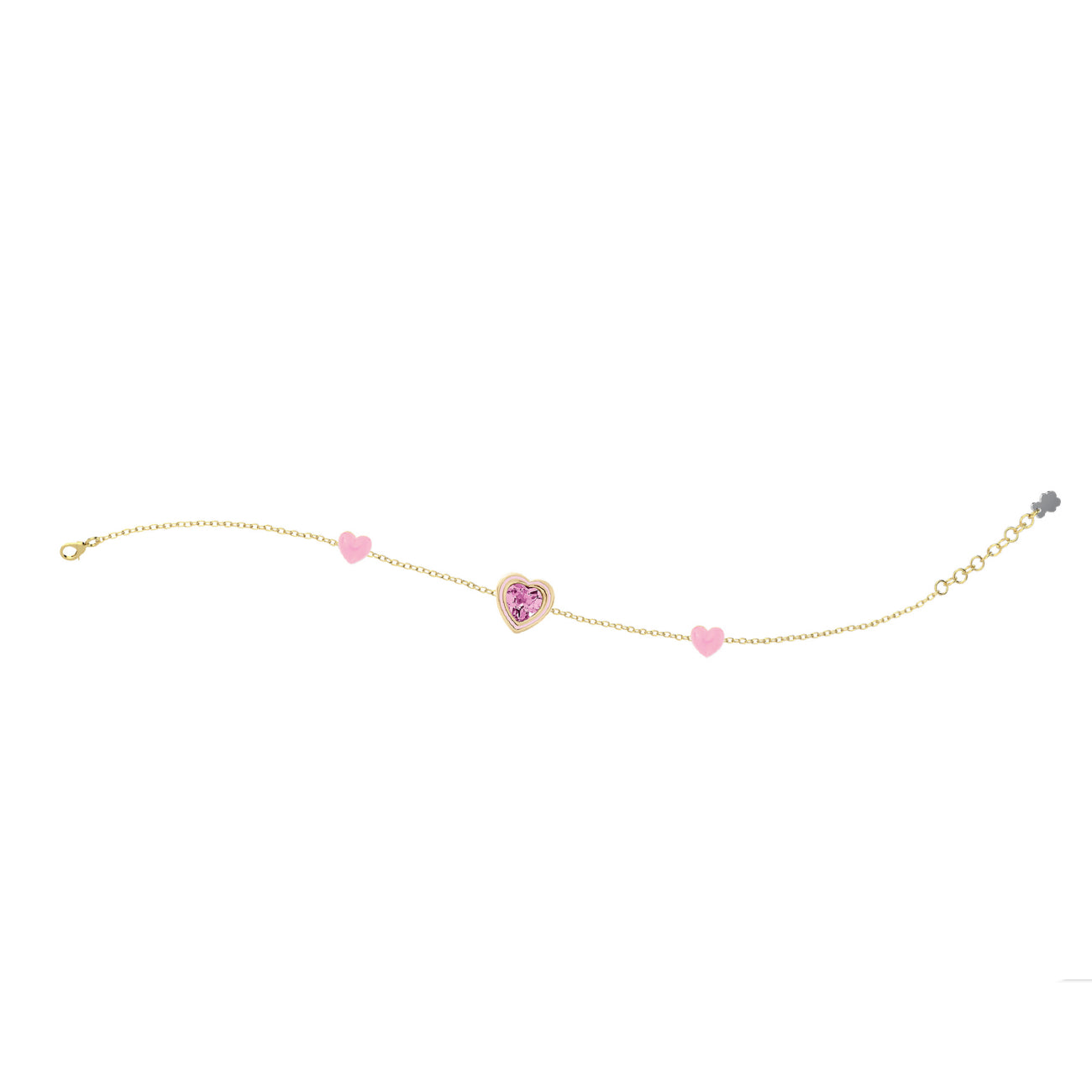 Bracciale Bambina Nanàn Argento Dorato 925 Cuori Gialli Zirconi NAN0460