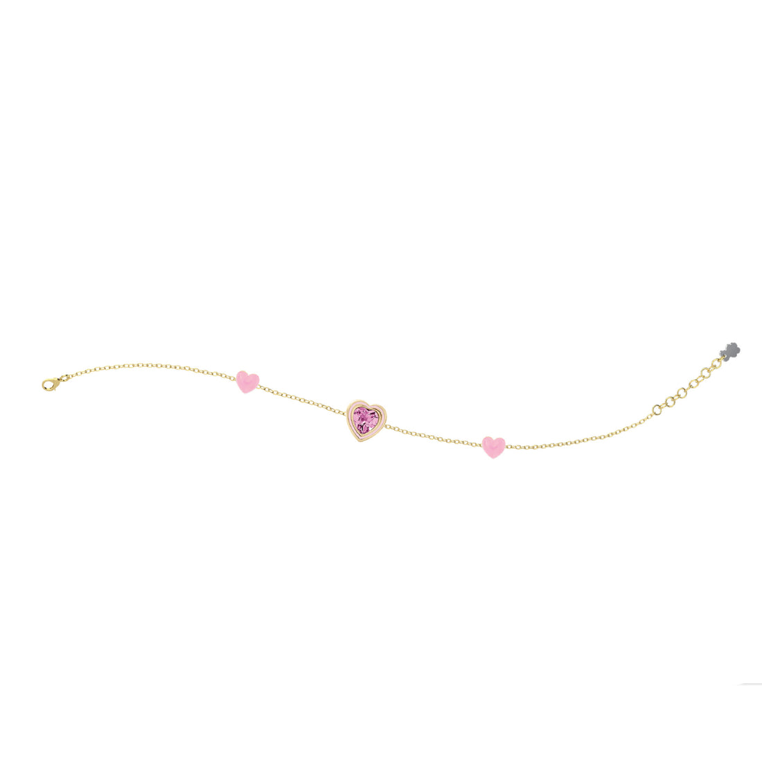 Bracciale Bambina Nanàn Argento Dorato 925 Cuori Gialli Zirconi NAN0460