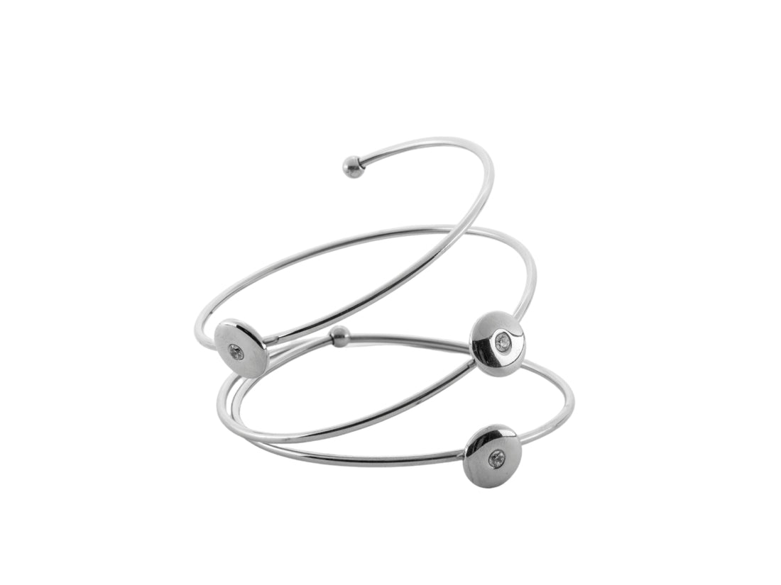 Bracciale Donna Acciaio 4US cesare paciotti rigido  a 3 giri 4UBR7159W