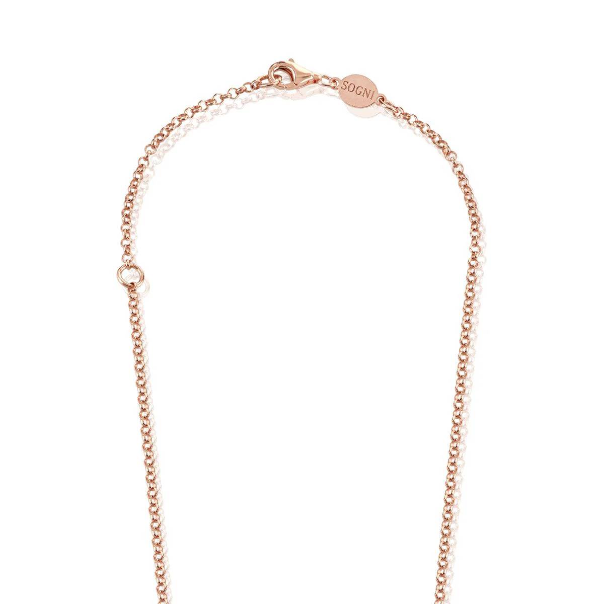 Collana Donna Sogni Argento 925 Rosè Sasso Zirconi Colorati CL013RA