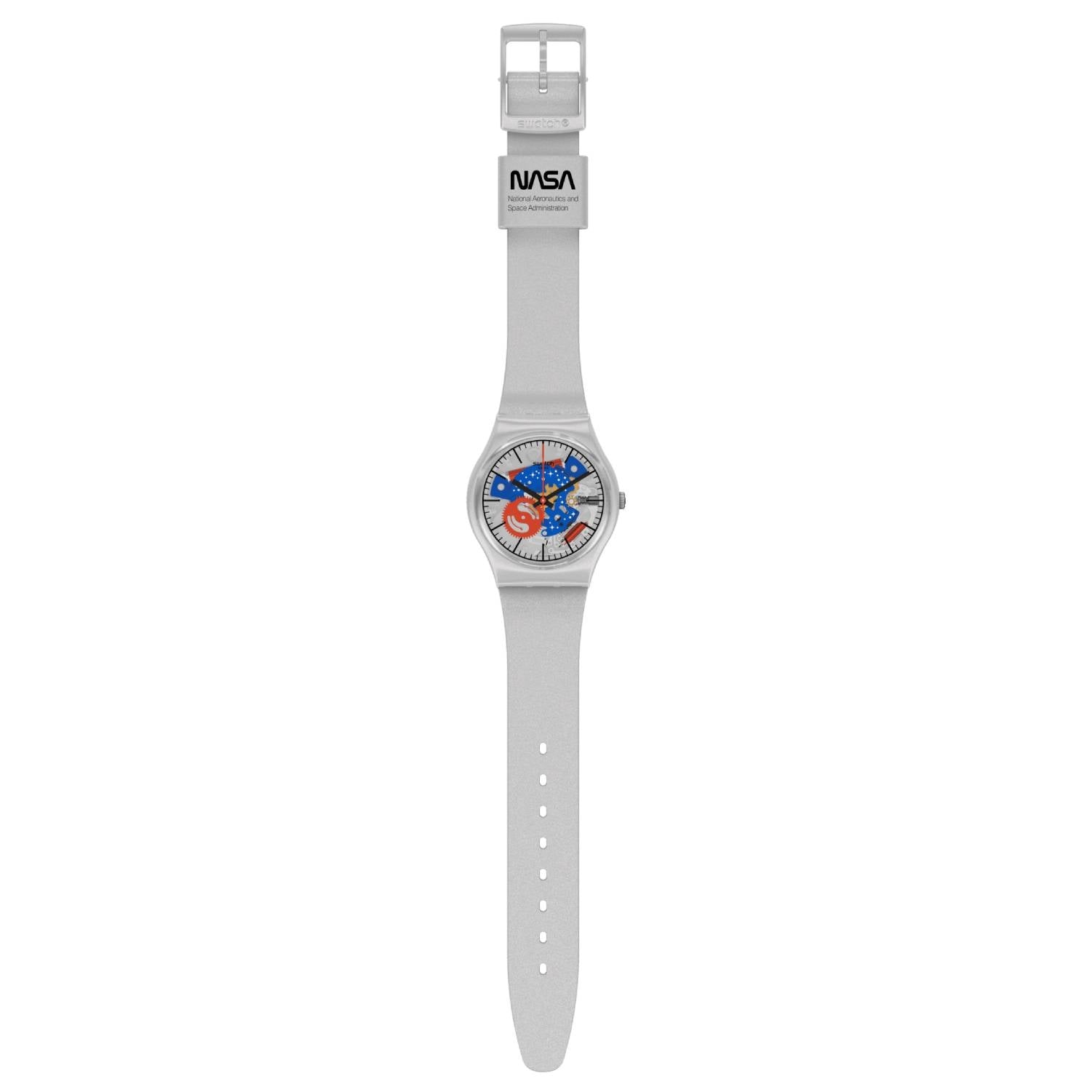 Orologio uomo Swatch Quarzo TAKE ME TO THE MOON Cinturino in Silicone GZ355