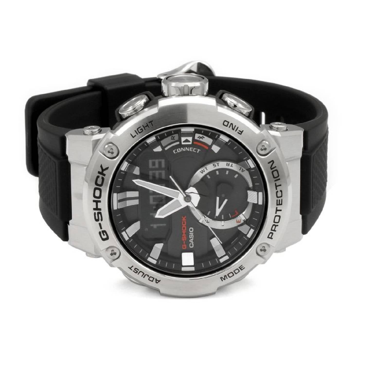 Orologio Uomo Acciaio Gomma Casio Quarzo G-SHOCK G-STEEL GST-B200-1AER Analogico