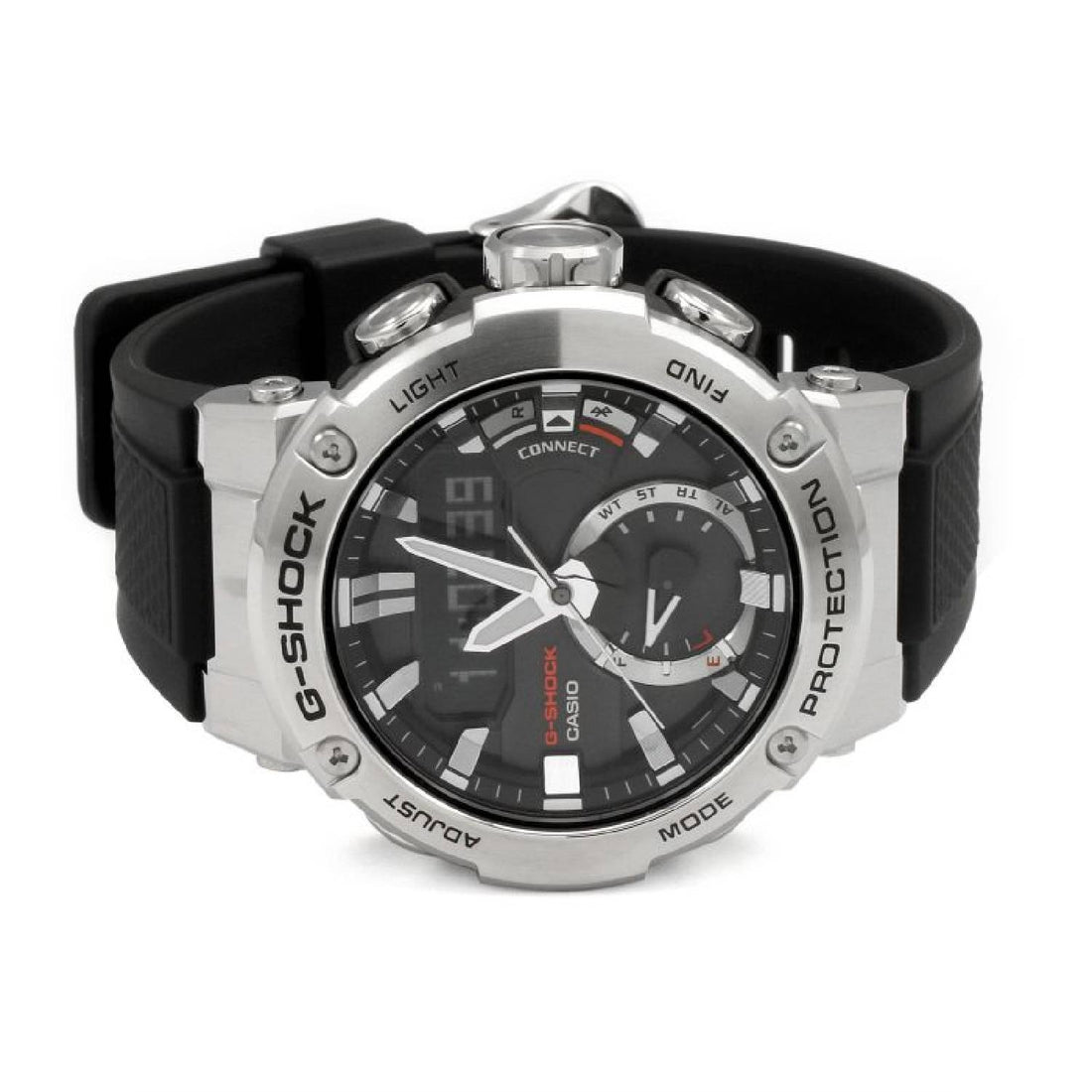Orologio Uomo Acciaio Gomma Casio Quarzo G-SHOCK G-STEEL GST-B200-1AER Analogico