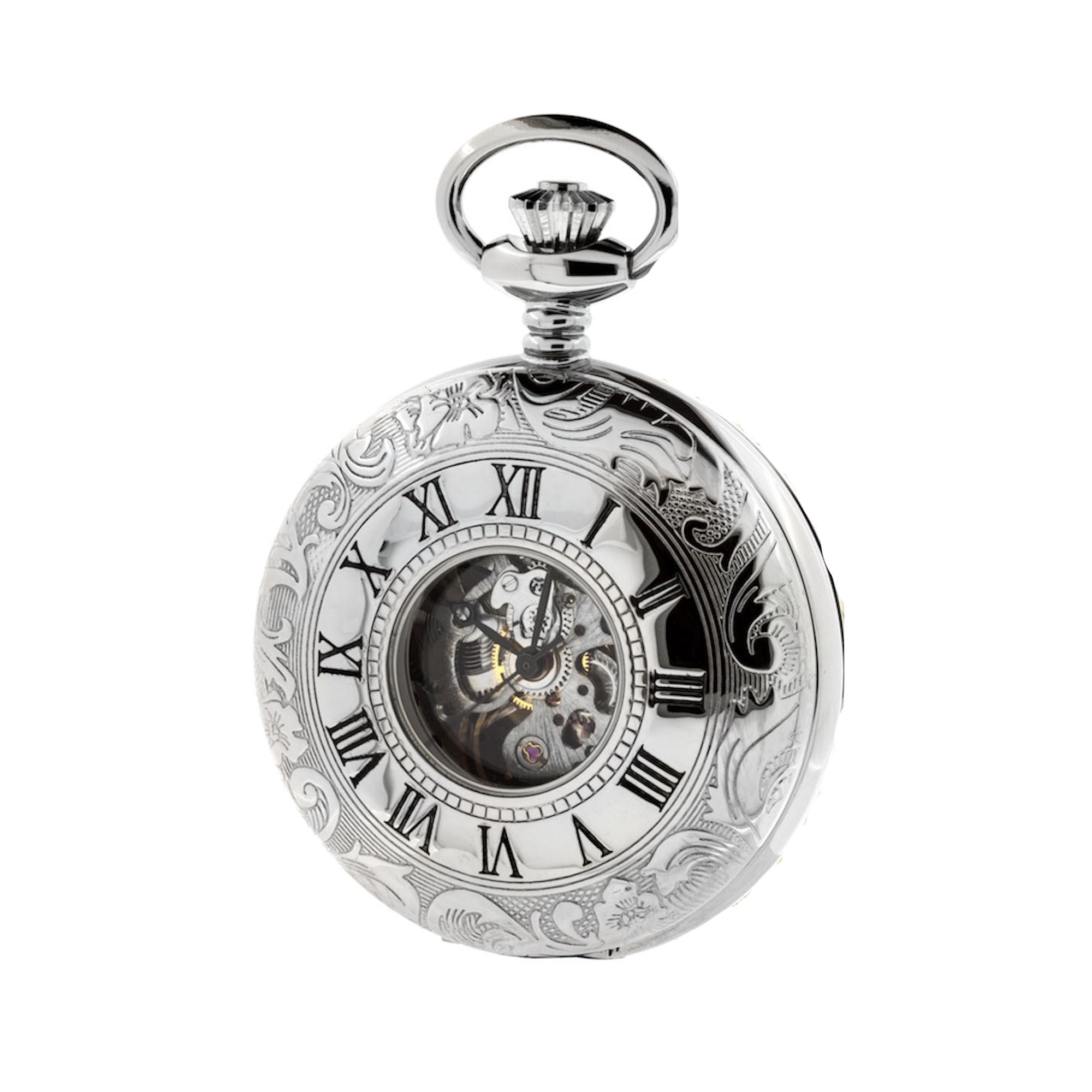 Orologio Uomo Pryngeps Da Tasca Meccanico Carica Manuale Scheletrato T083