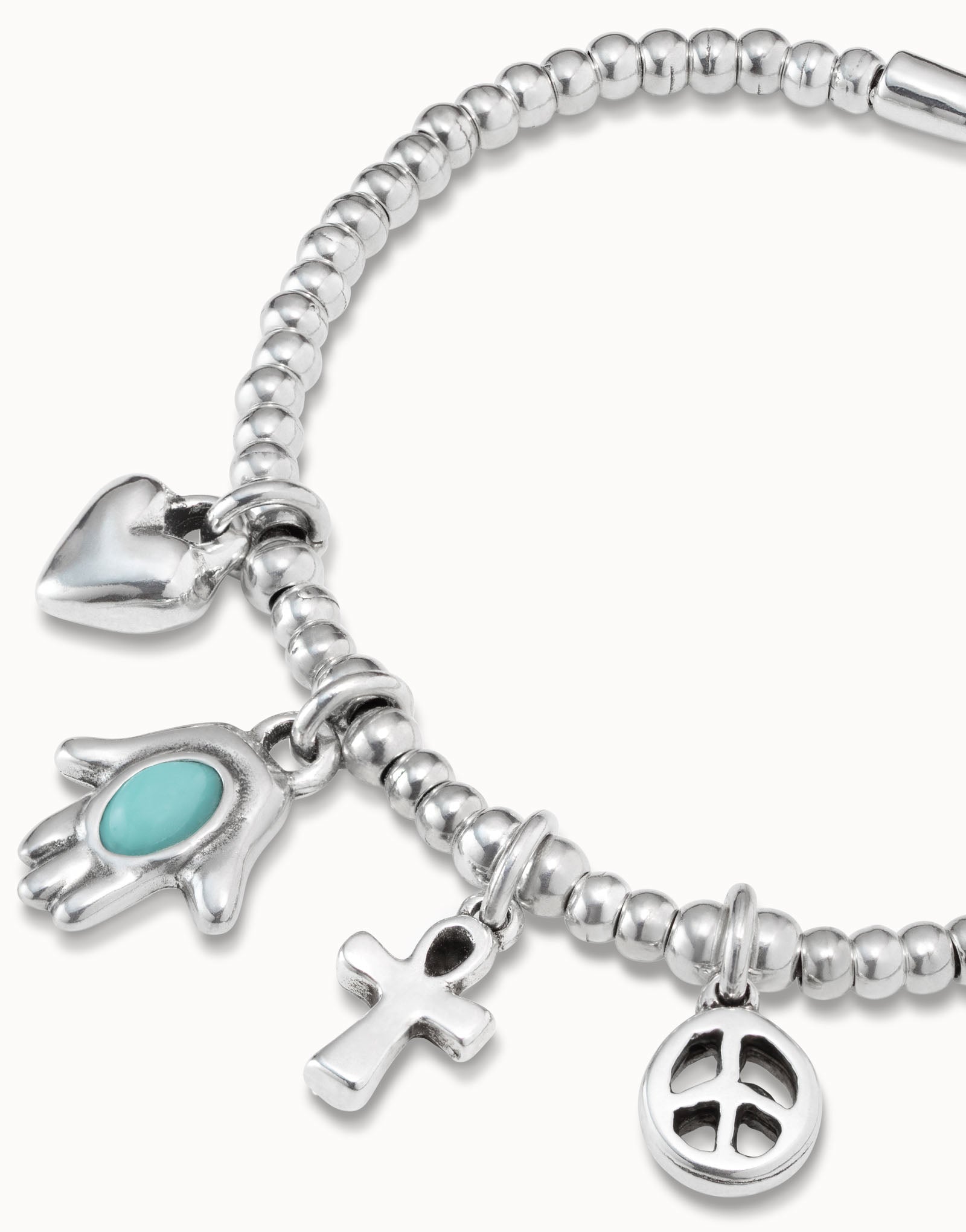 Bracciale Donna Uno De 50 Pendenti Cuore Pace PUL2331TQSMTL0U