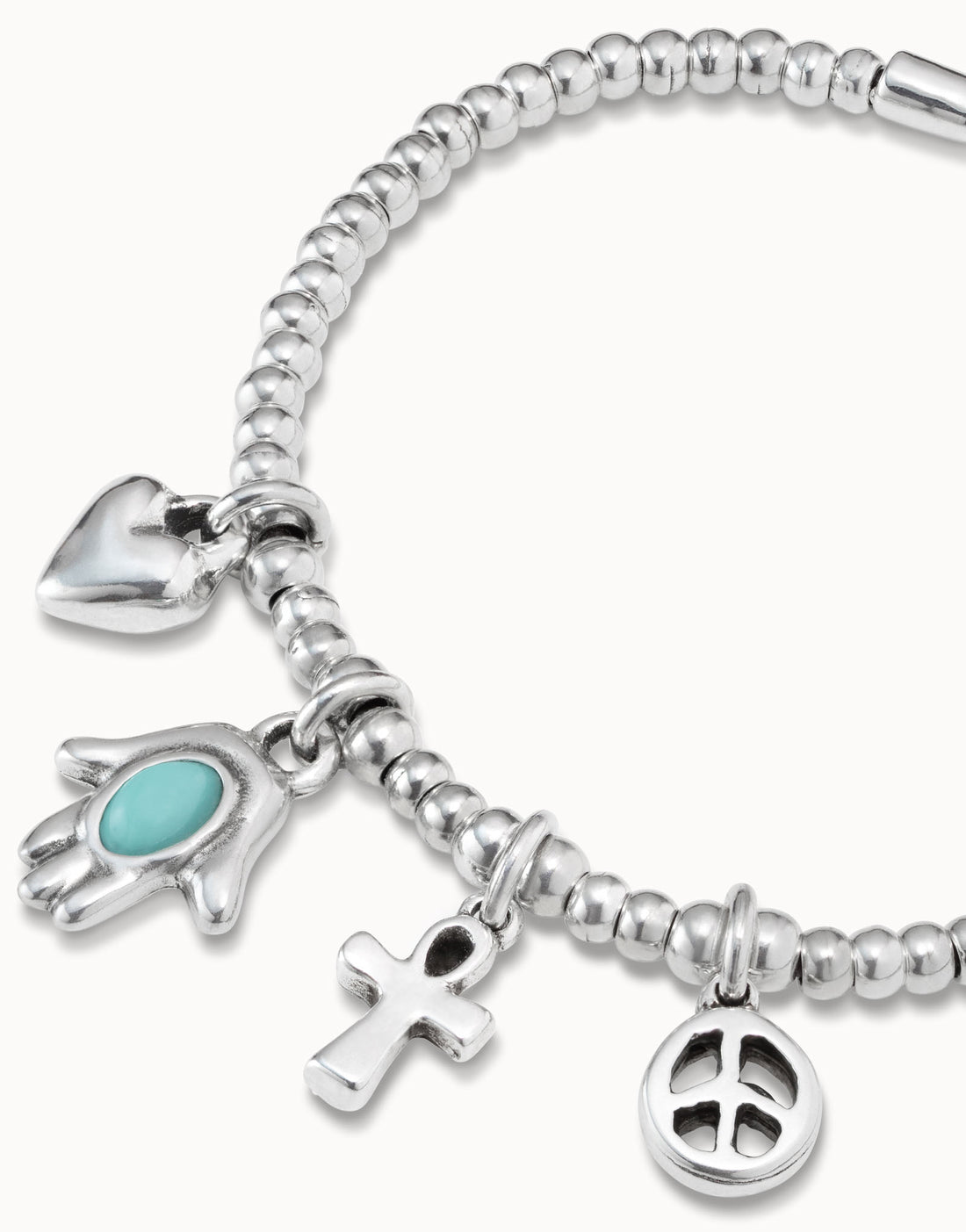 Bracciale Donna Uno De 50 Pendenti Cuore Pace PUL2331TQSMTL0U