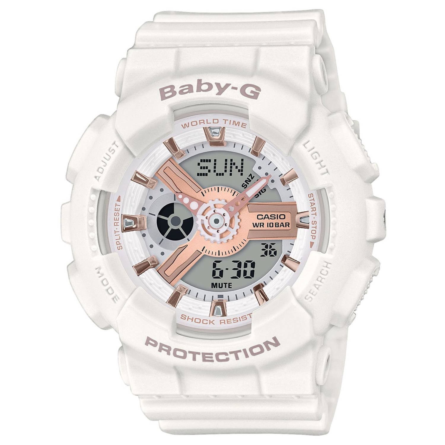 Orologio Donna Casio G-SHOCK Baby-G Quarzo Analogico Digitale Bianco Rosè