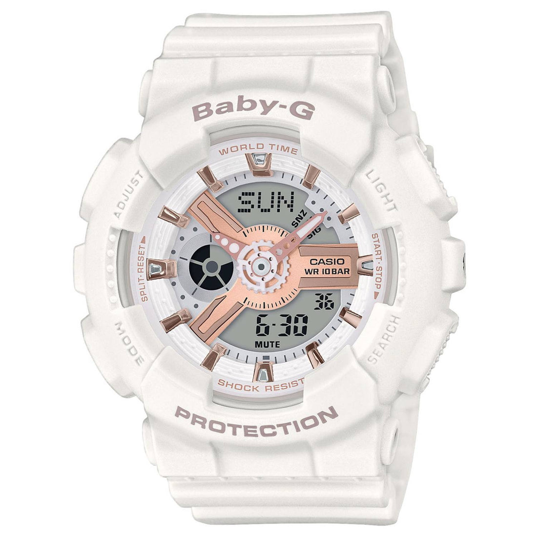 Orologio Donna Casio G-SHOCK Baby-G Quarzo Analogico Digitale Bianco Rosè