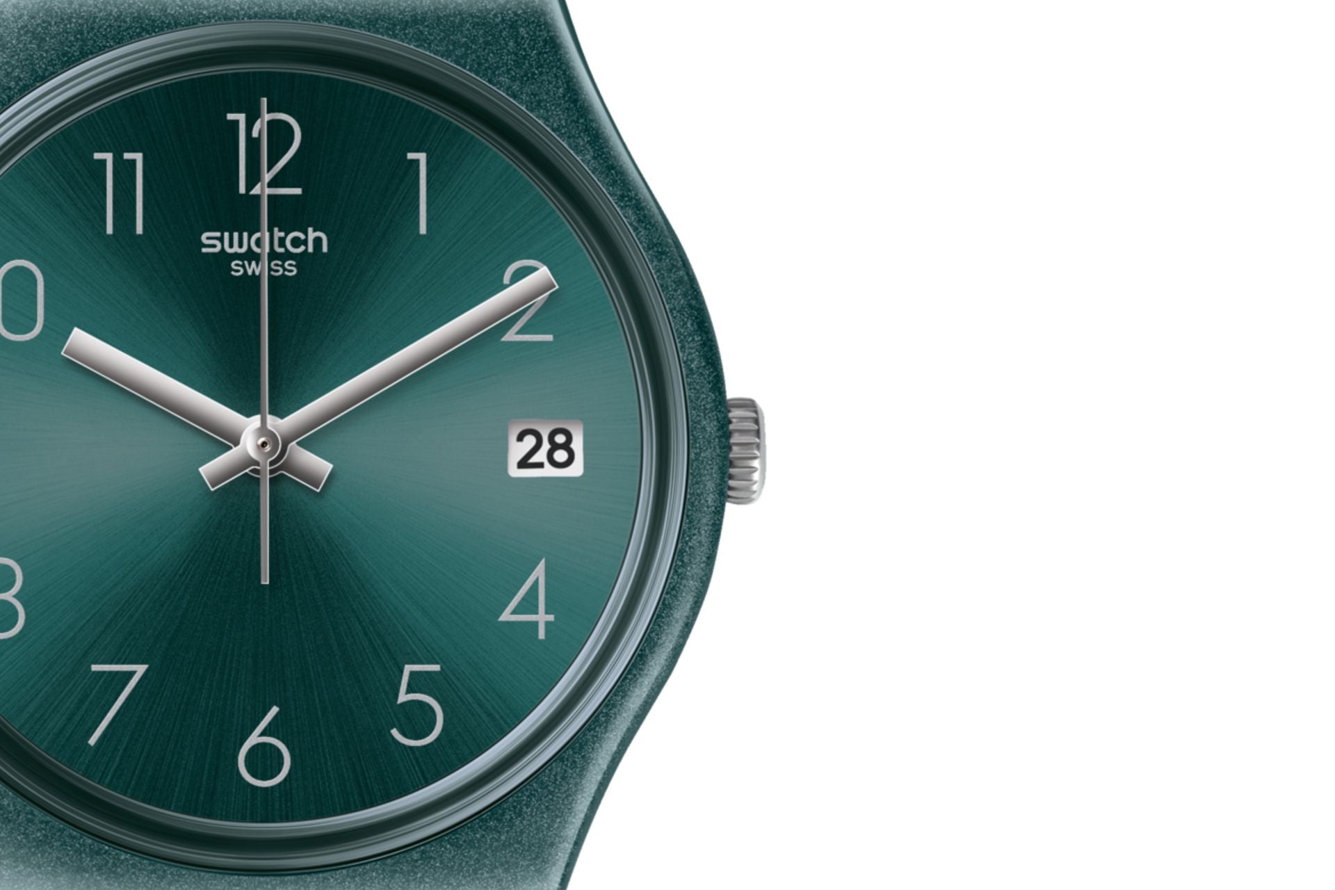 Orologio Unisex Bambino Swatch Ashbaya Verde Smeraldo Quarzo Data GG407