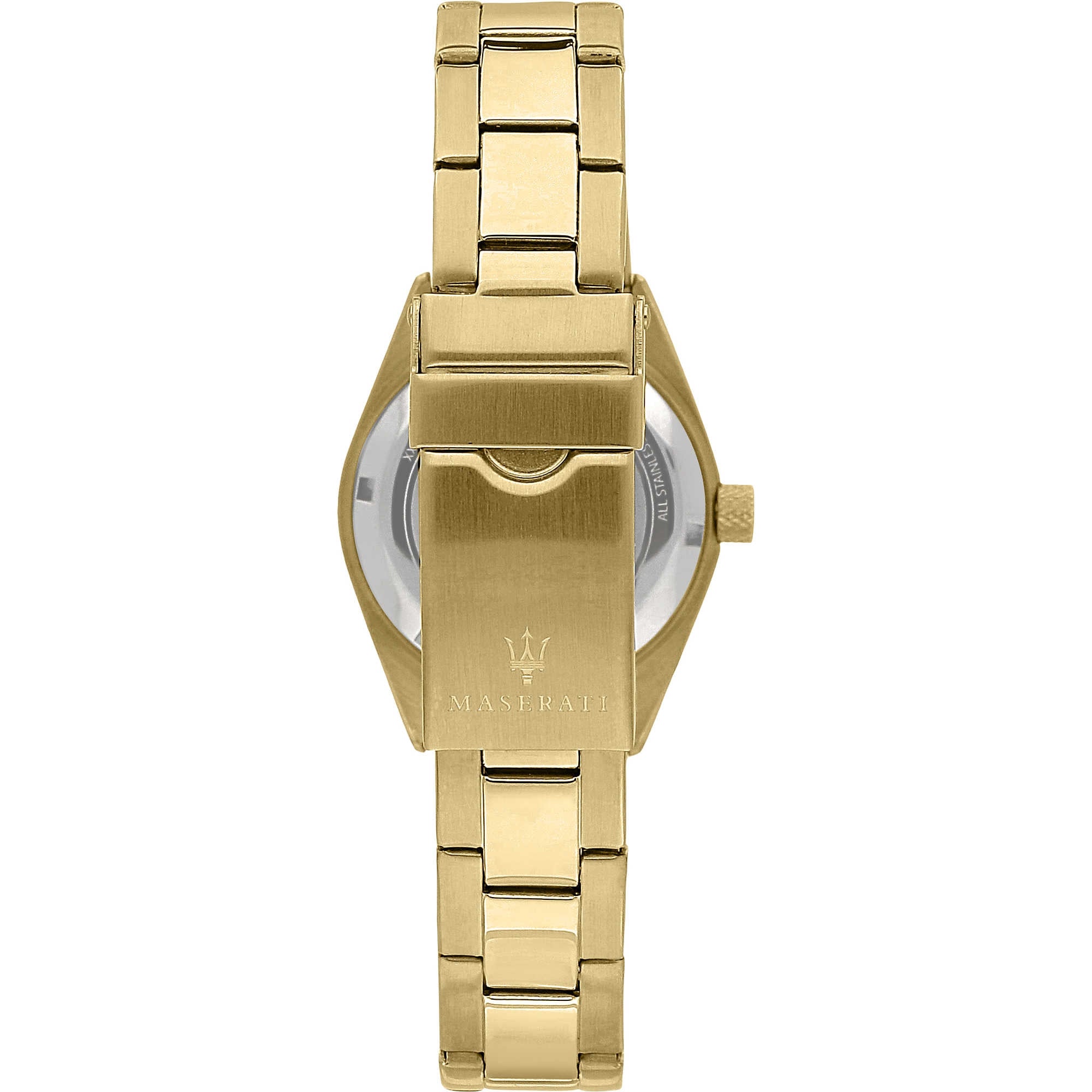 Orologio Donna Maserati Acciaio Dorato Quarzo Solo Tempo Data Zirconi R8853100506