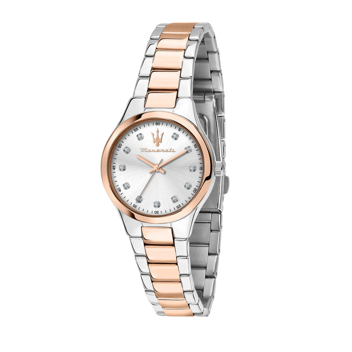 Orologio Donna Maserati Acciaio Bicolore Rosè Quarzo Solo Tempo Zirconi R8853151502