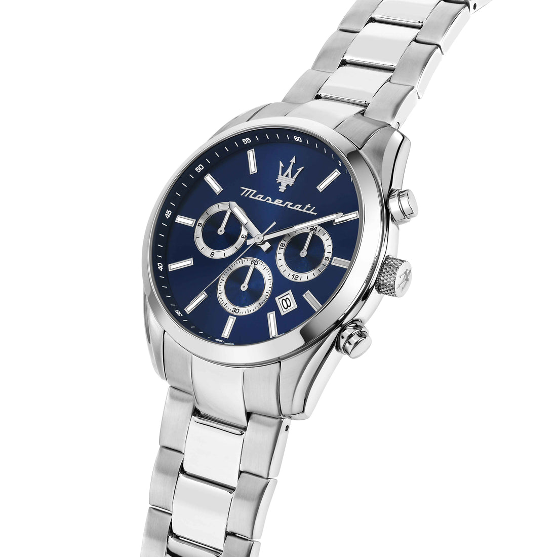 Orologio Uomo Maserati Acciaio Lucido Quarzo Cronografo Blu Data R8853151005