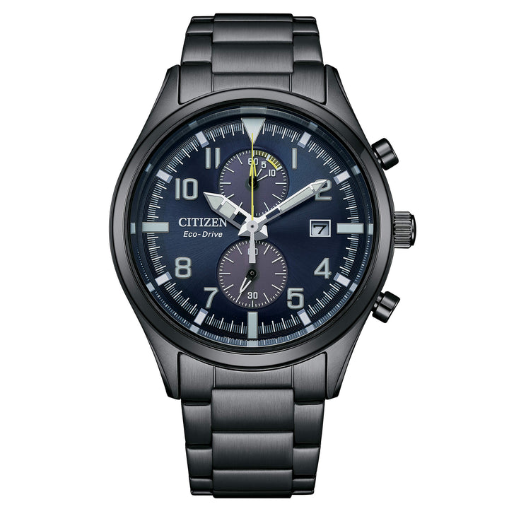 Orologio Uomo Citizen Eco Drive Cronografo Classic Acciaio PVD Nero CA7027-83L
