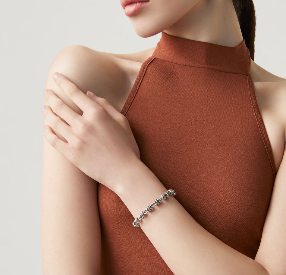 Bracciale Donna Giovanni Raspini Argento 925 Catena Vic Maglia Anelli 11497