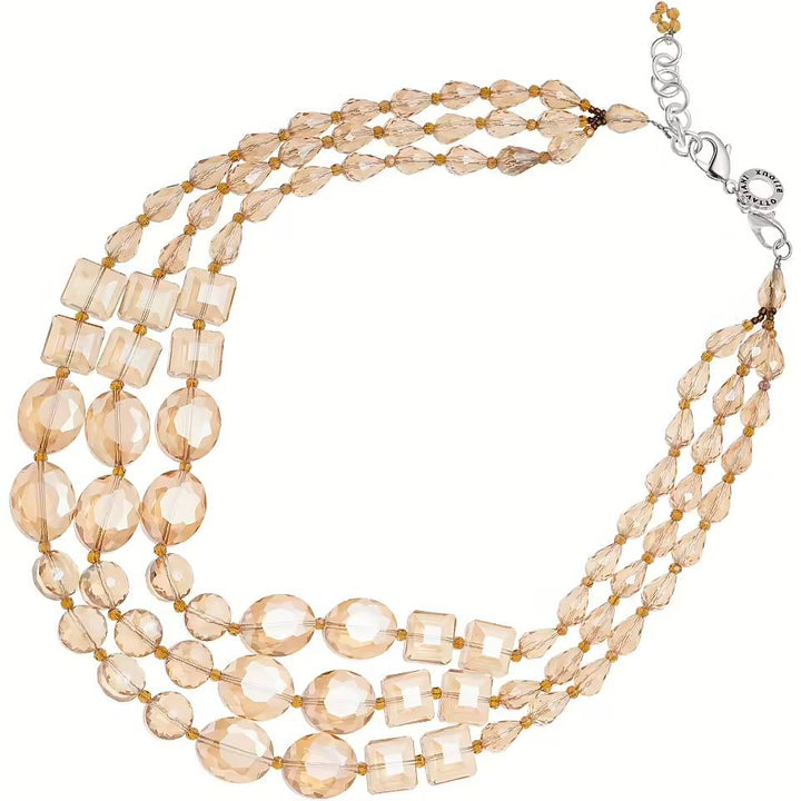 Collana Donna Ottaviani Bronzo con Cristalli ambrati 501061C