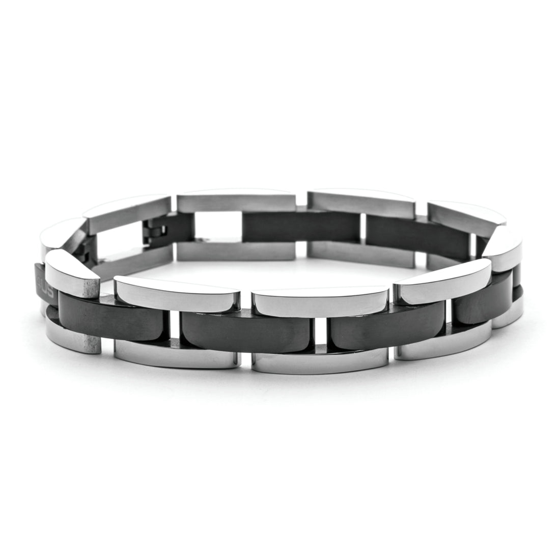 Bracciale Uomo 4US Cesare Paciotti Acciaio Maglia Lucida Nero 4UBR5633