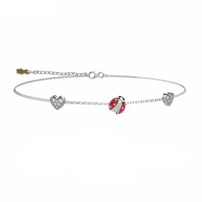 Bracciale Bambina Nanàn Argento Cuore Coccinella NAN604