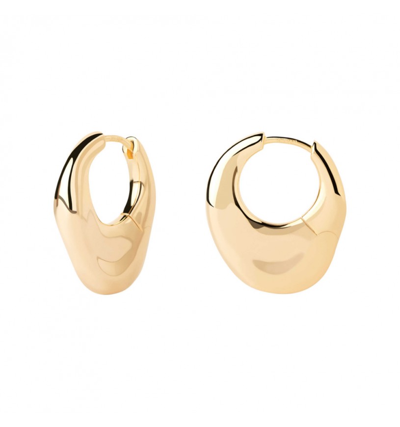 Orecchini Donna PDPaola Argento Dorata 925 Cerchi Essential Volcano AR01-C29-U