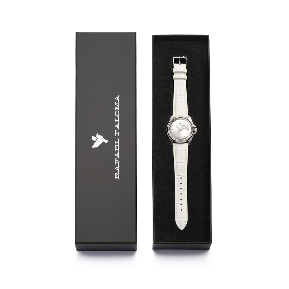 Orologio Donna Rafael Paloma Acciaio Pelle Bianco ORP009009