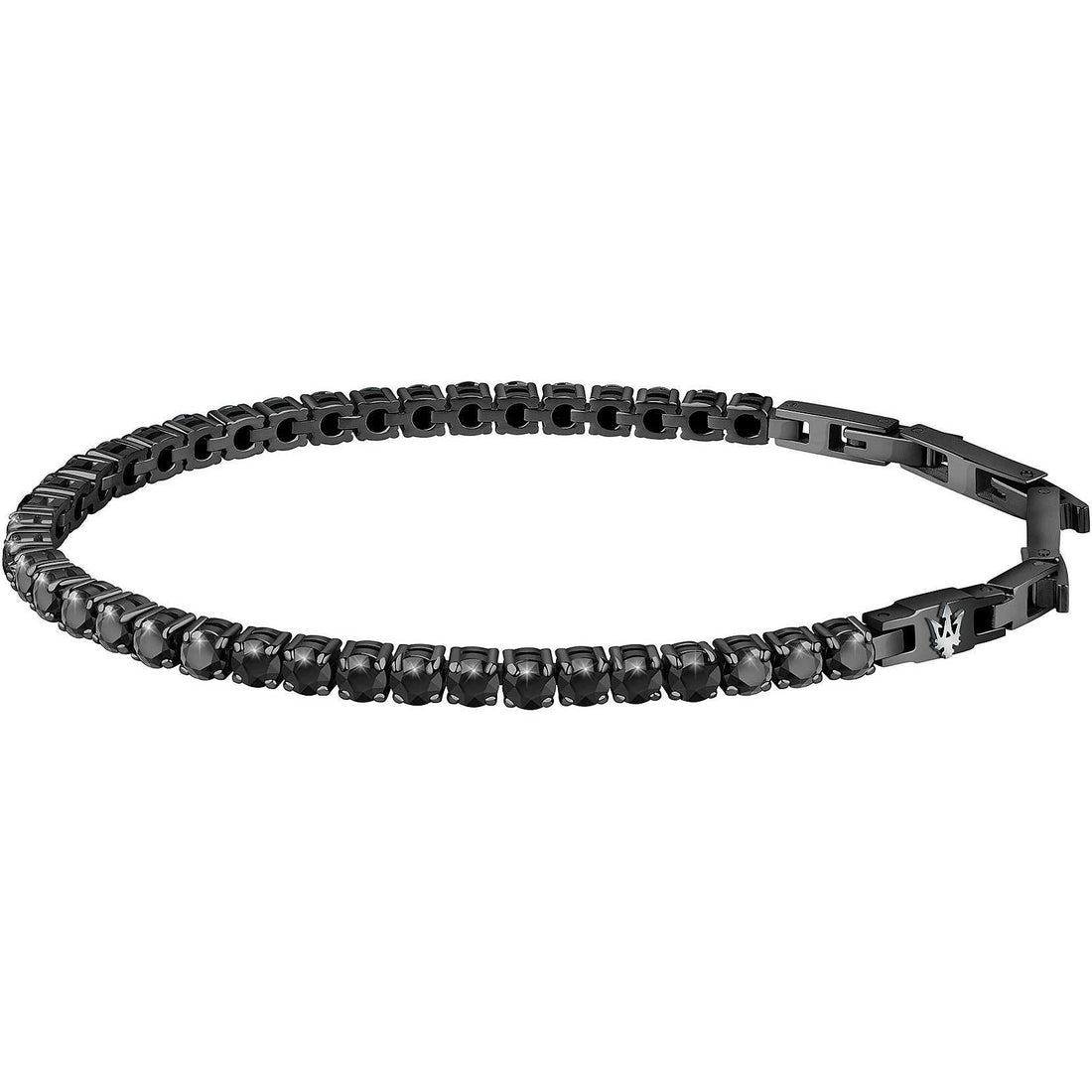 Bracciale Uomo Tennis Acciaio Nero PVD Zirconi Neri JM222AVC02