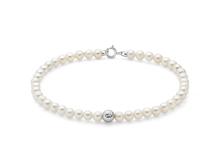 Bracciale Donna Miluna Perle Con un Inserto In Oro Bianco  PBR3713