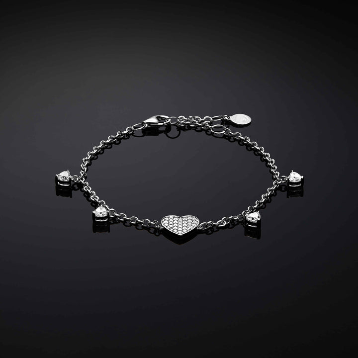Bracciale Donna Chiara Ferragni Argento 925 Cuore E Cuoricini Zirconati J19AXD02