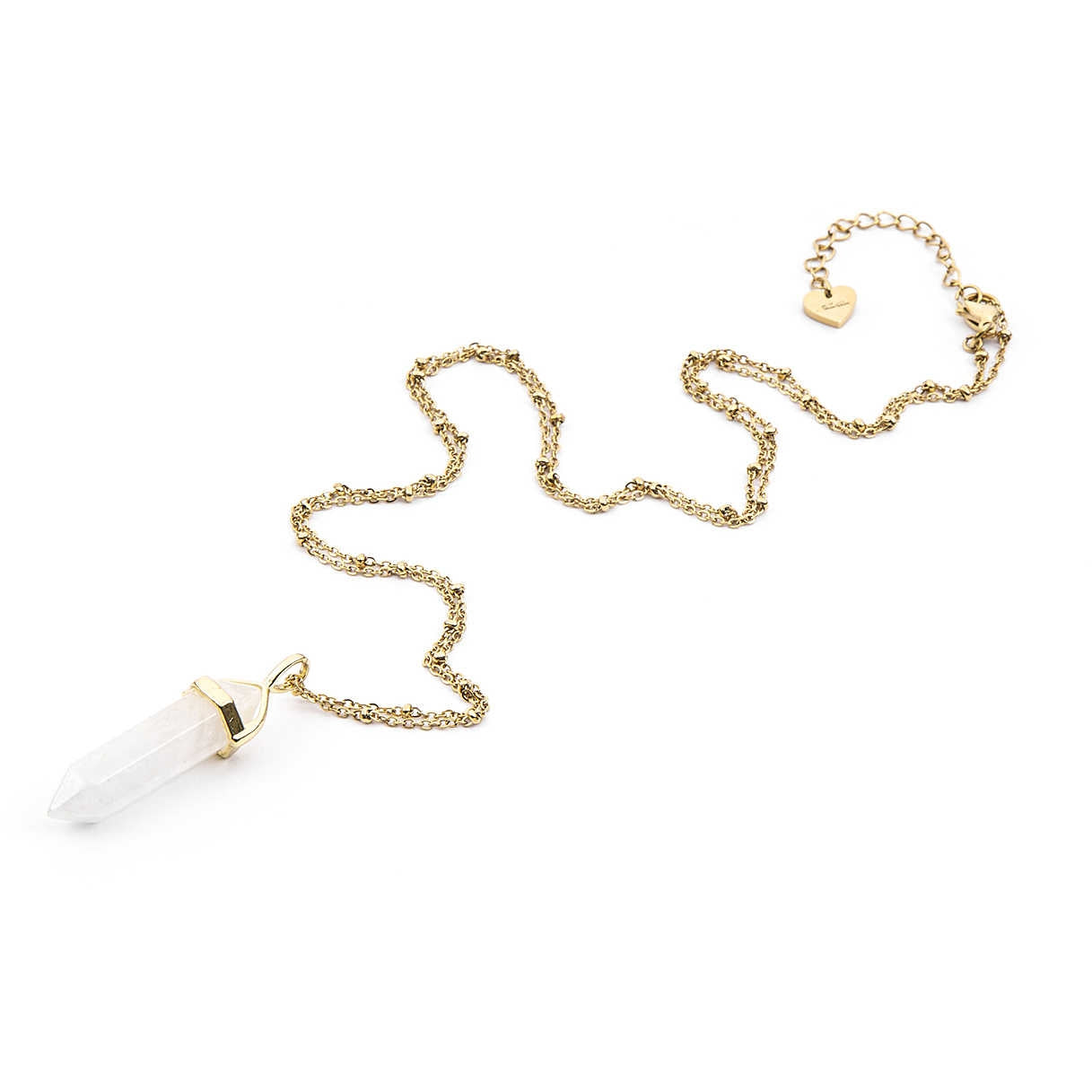 Collana Donna Acciaio 4US Cesare Paciotti con Quarzo Bianco 4UCL3950W