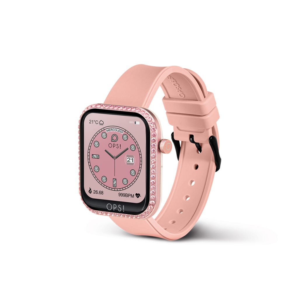 Orologio Donna Ops Smartwatch Call Diamonds Zirconi Rosa OPSSW-41