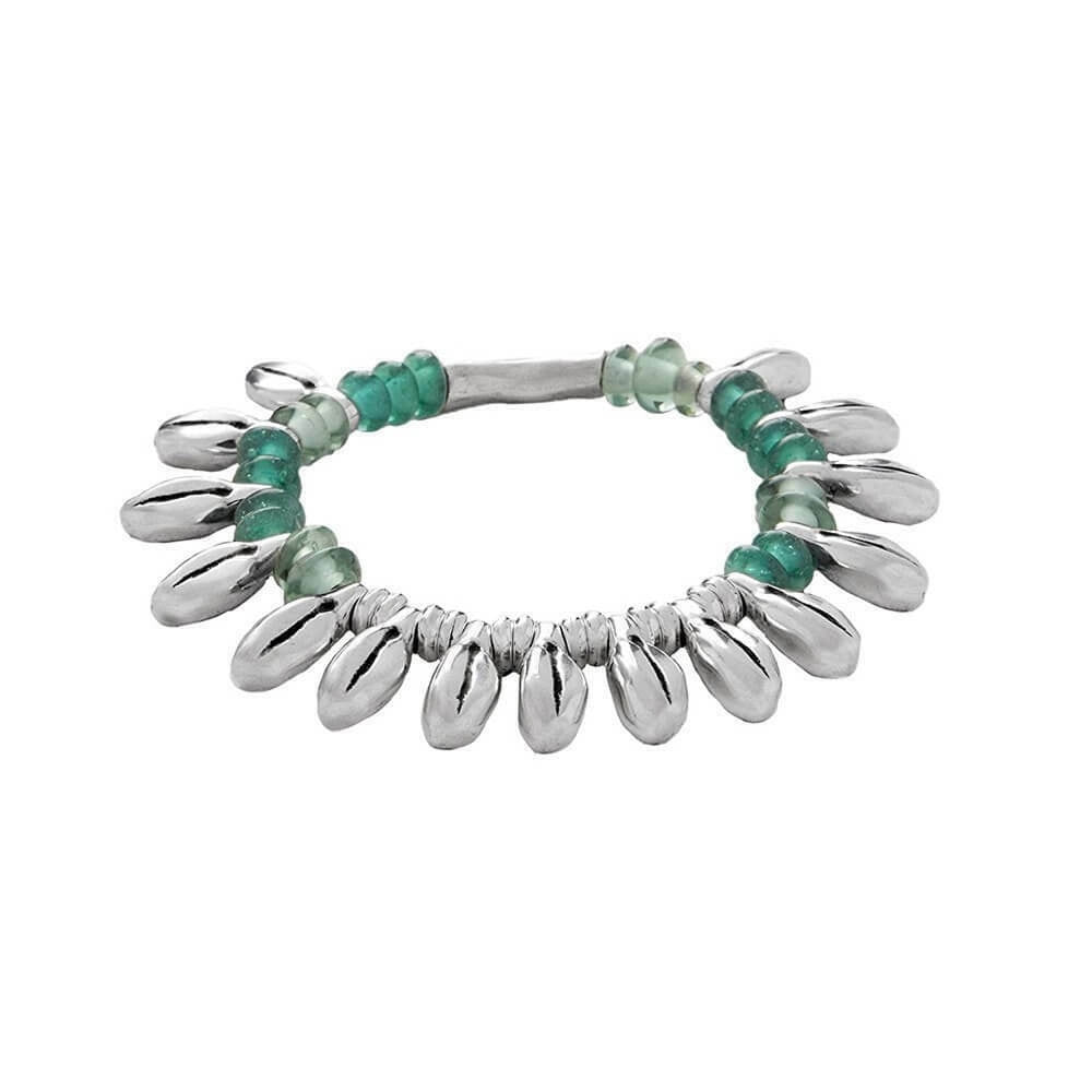 Bracciale Donna Uno De 50 Elastico Chiusura A Bottone PUL1626VRDMTL0M