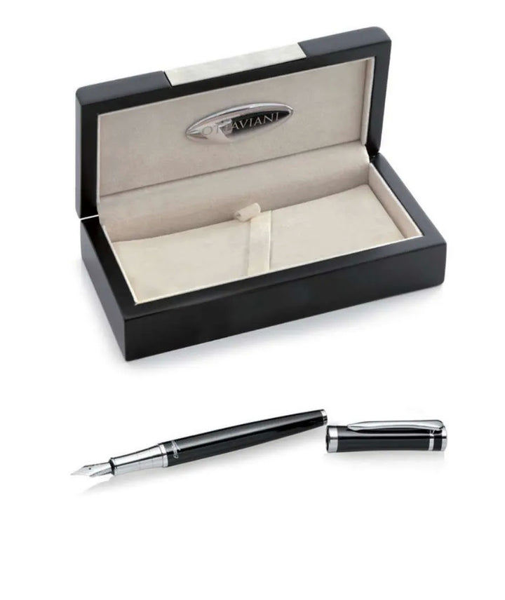 Penna Ottaviani Stilografica Acciaio Nero Home Collection 84295