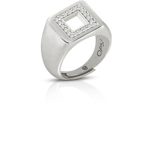 Anello Donna Ops Objects Argento 925 Chevalier Placcatura Rodio Zirconi OPS-ICG38