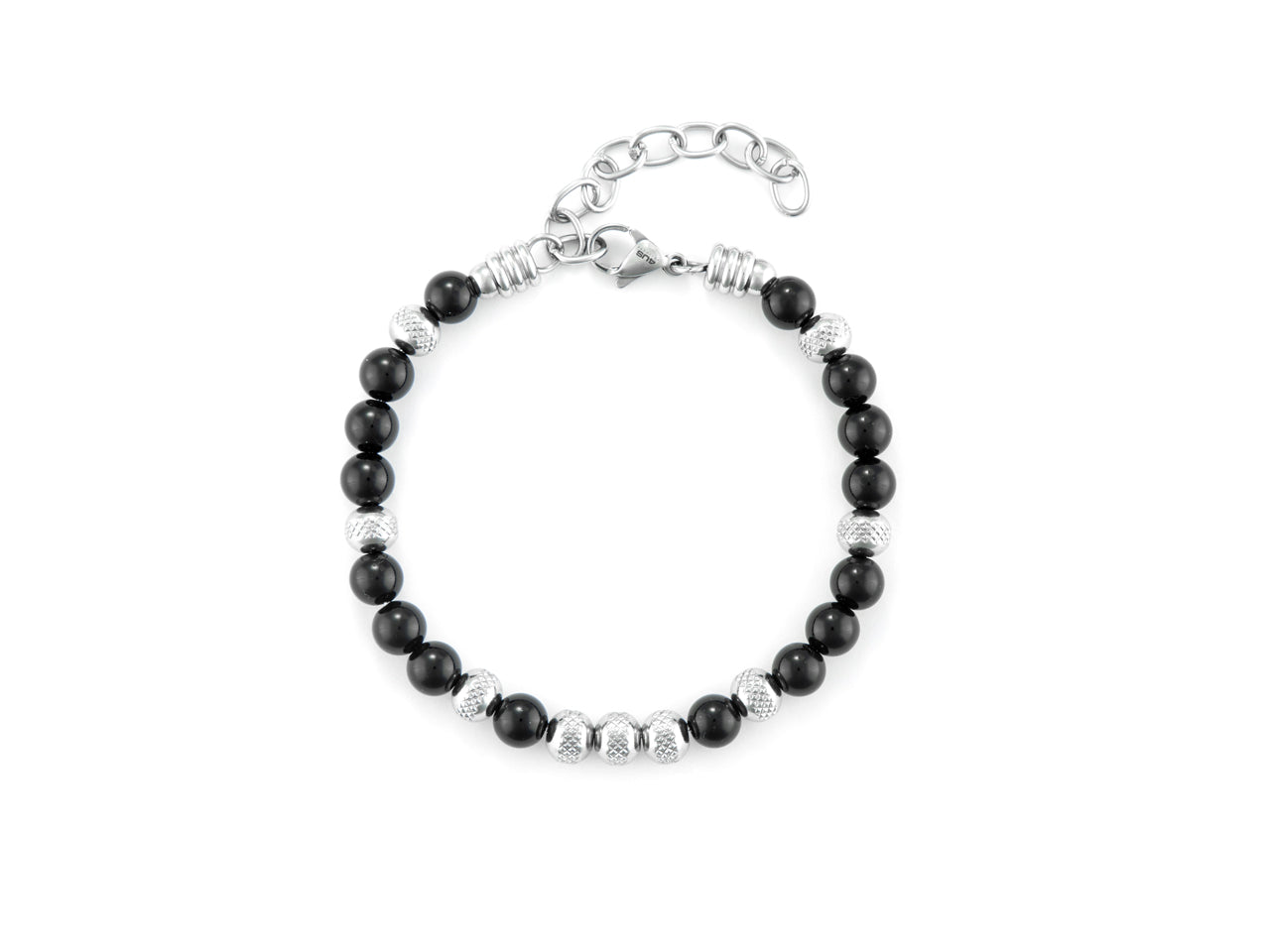 Bracciale Uomo Acciaio e Onice 4US Cesare Paciotti 4UBR6754