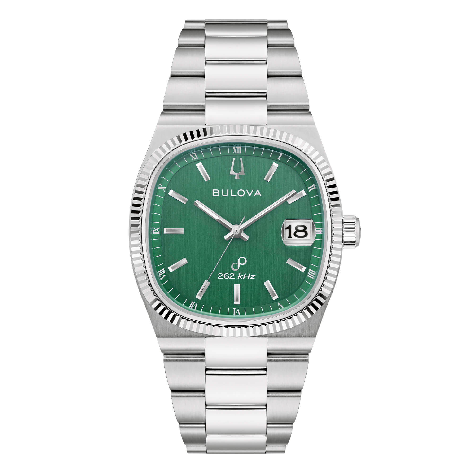 Orologio Uomo Bulova Super Seville Verde 262 kHz Data 96B439