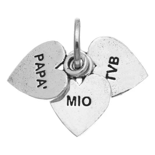 Charm Unisex Giovanni Raspini Argento 925 Ciondolo TVB PAPÀ MIO 10186