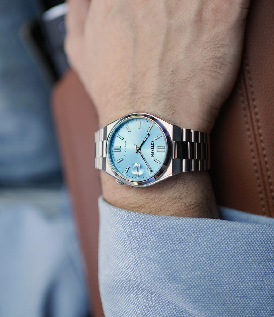 Orologio Uomo Citizen Tsuyosa Automatico Turchese Maglia President NJ0151-88M