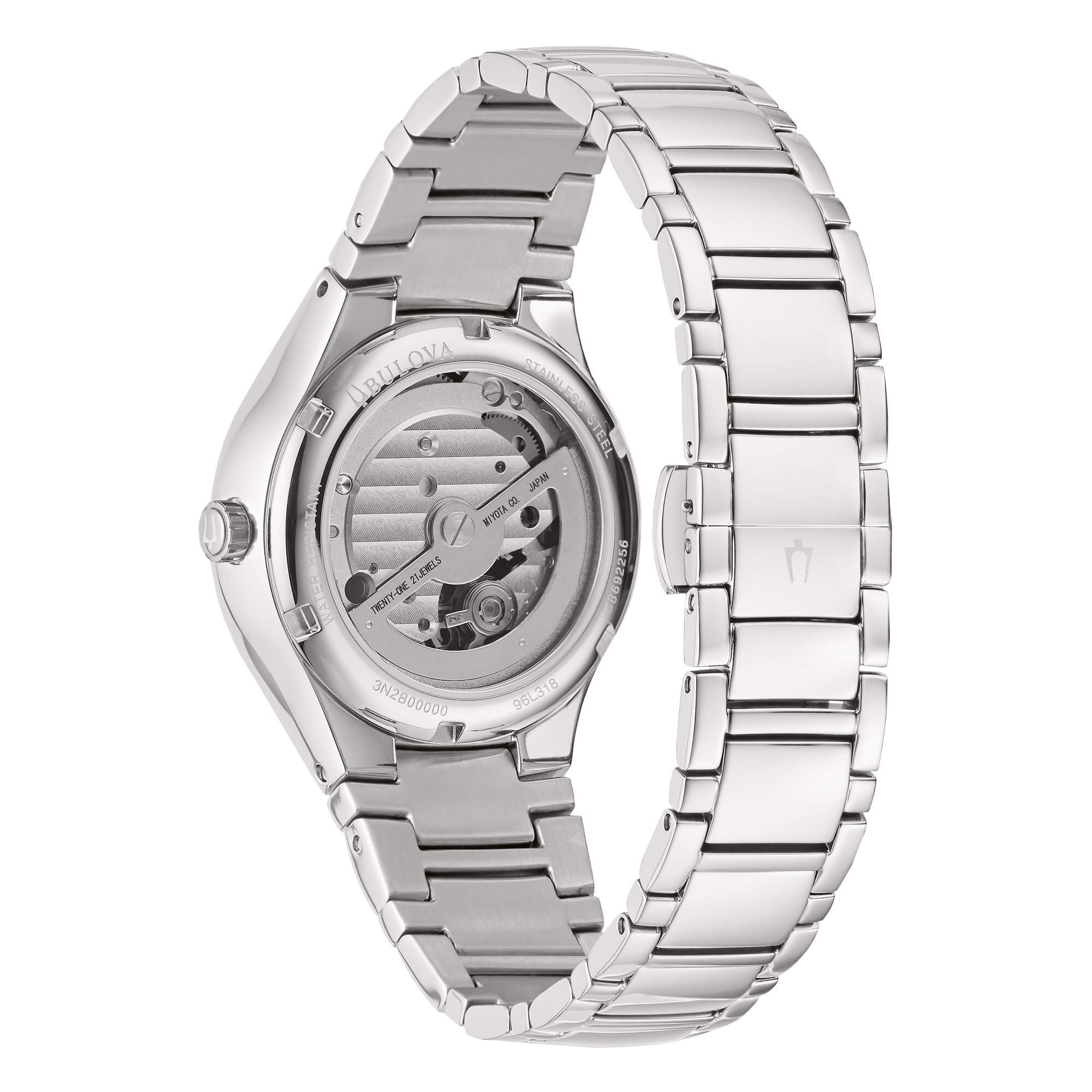 Orologio Donna Bulova Automatico Open Heart Madreperla Diamanti 96P247