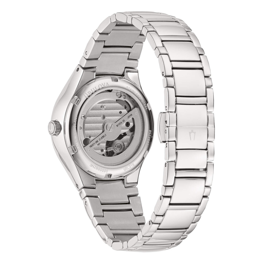 Orologio Donna Bulova Automatico Open Heart Madreperla Diamanti 96P247