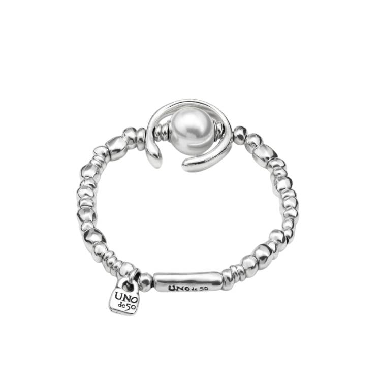 Bracciale Donna Uno De 50 Sfere Placcato Argento Perla Bianca PUL1358BPLMTL0M