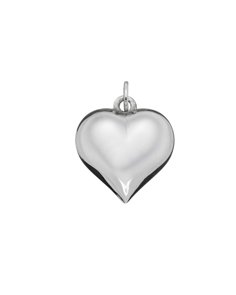 Charm Donna Giovanni Raspini Argento 925 Cuore Maxi Liscio Realizzato A Mano 06476