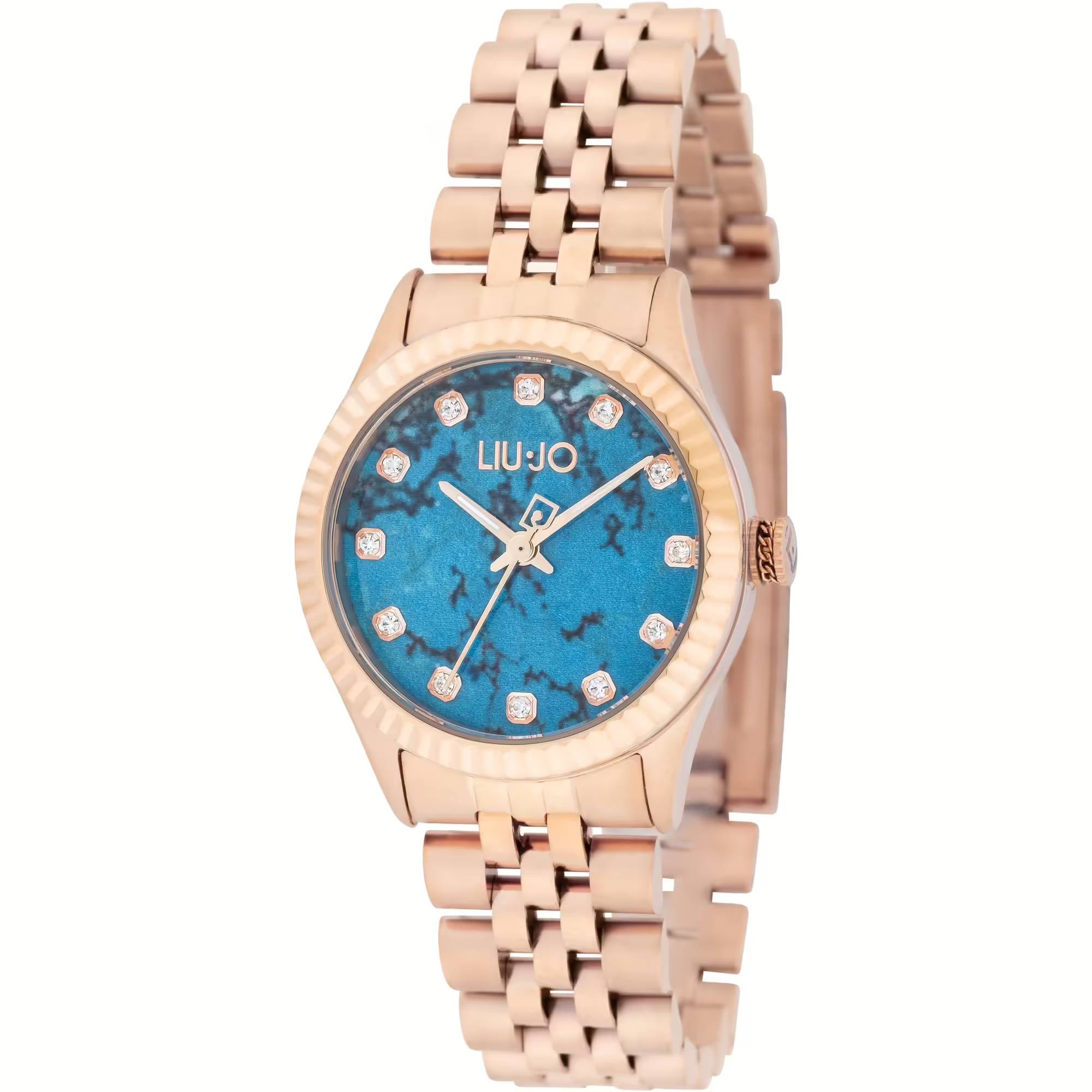 Orologio Donna Liu Jo Acciaio Rosè Quarzo Meteorite Blu Zirconi TLJ2317